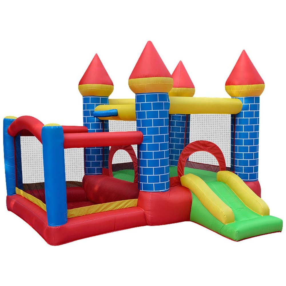 Children's Amusement Park Trampoline with Air Blower for Kids and Combo Large Bouncy Castle Water Slide