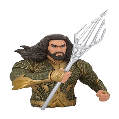 DC Aquaman Bust Bank, 4", Multicolor