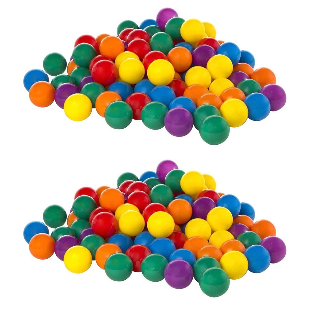 100 Pack Intex Small Plastic Multi-Colored Fun Ballz For A Ball Pit (2 Pack)