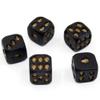 Charmgle Black Skull Dice Halloween Dice Scary Party Gaming Skeleton Dice Novelty Decor for Club Pub Home 1 Set of 5pcs view 2