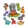 Dinosaurs Fun Island Caveman Volcano Theme Felt Play Art Set Flannel Board Story Storyboard Pieces view 1