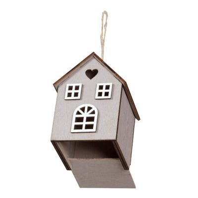 Piovaccari Wooden Openable House, Multicoloured, 7.3 x 9 x 6.5 cm