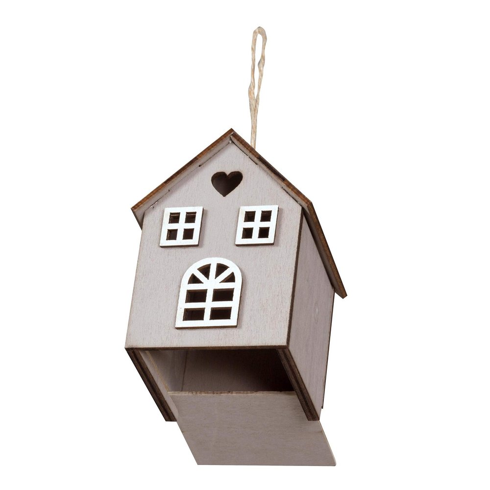 Piovaccari Wooden Openable House, Multicoloured, 7.3 x 9 x 6.5 cm