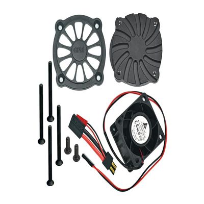 GPM For Traxxas Unlimited Desert Racer 4X4 (#85076-4) Upgrade Parts Aluminum Motor Heatsink With Cooling Fan - 1 Set Black