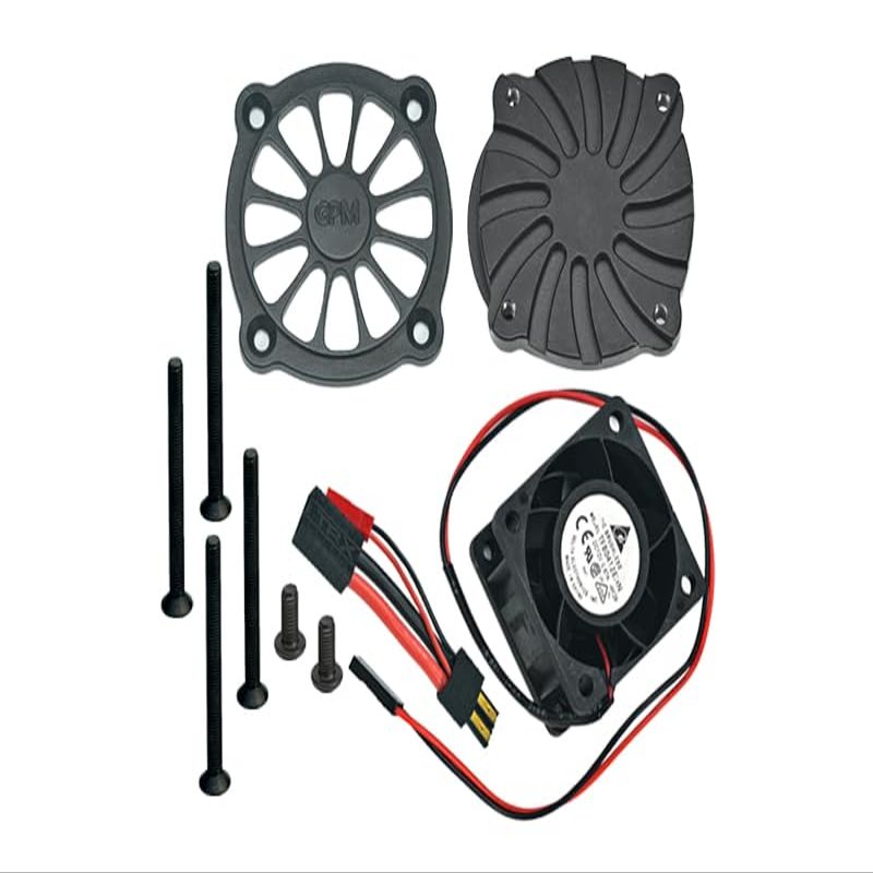 GPM For Traxxas Unlimited Desert Racer 4X4 (#85076-4) Upgrade Parts Aluminum Motor Heatsink With Cooling Fan - 1 Set Black