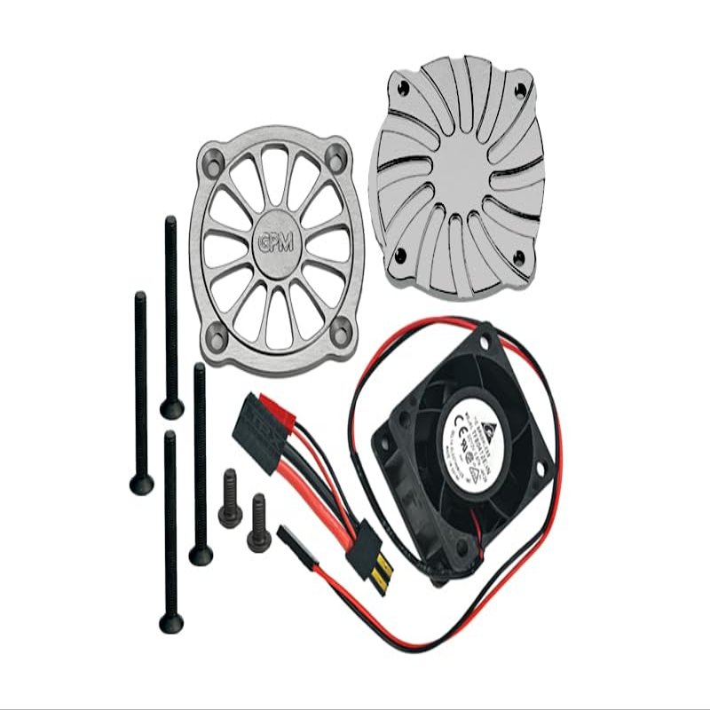GPM for Traxxas Unlimited Desert Racer 4X4 (#85076-4) Upgrade Parts Aluminum Motor Heatsink with Cooling Fan - 1 Set Gray Silver