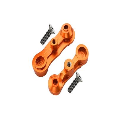 Aluminum Stabilizing Mount For Steering Assembly For LOSI 1:6 4WD Super Baja Rey LOS05013 / Super Baja Rey 2.0 LOS05021 Upgrades - Orange