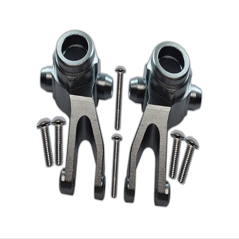 Aluminum Front Knuckle Arms For Arrma 1:10 GRANITE/BIG ROCK 3S / BIG ROCK V3 3S / VORTEKS 3S - 1Pr Set Gray Silver