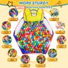 Eocolz Kids Ball Pit Large Pop Up Childrens Ball Pits Tent for Toddlers Playhouse Baby Crawl Playpen with Basketball Hoop and Zipper Storage Bag, 4 Ft/120CM, Balls Not Included (Blue Yellow Red) view 3