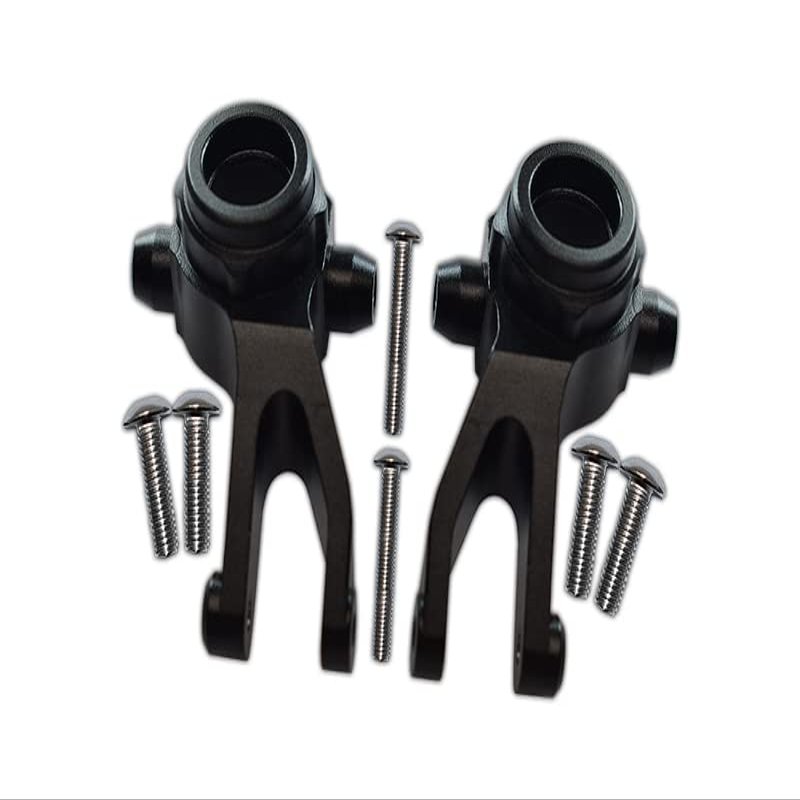 Aluminum Front Knuckle Arms For Arrma 1:10 GRANITE/BIG ROCK 3S / BIG ROCK V3 3S / VORTEKS 3S - 1Pr Set Black