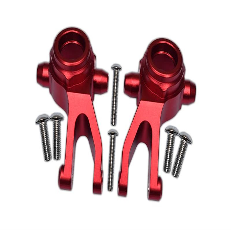 Aluminum Front Knuckle Arms For Arrma 1:10 GRANITE/BIG ROCK 3S / BIG ROCK V3 3S / VORTEKS 3S - 1Pr Set Red