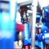 Aluminum Stabilizing Mount For Steering Assembly For LOSI 1:6 4WD Super Baja Rey LOS05013 / Super Baja Rey 2.0 LOS05021 Upgrades - Blue view 3