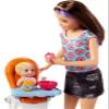 Barbie Babysitting Playset with Skipper Friend Doll, Color-Change Baby Doll, High Chair, Crib and Themed Accessories for 3 to 7 Year Olds view 3