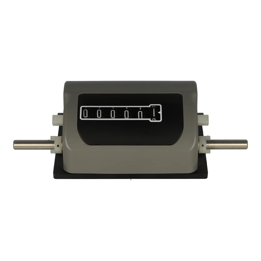 3602-001-TG | TRUMETER 1:1 Gear Ratio Revolution Counter, TOP Going, Full Figures, NO Decimal Place, Blank Units