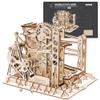 ROKR 3D Assembly Wooden Puzzle Brain Teaser Game Mechanical Gears Set Model Kit Marble Run Set Unique Craft Kits Christmas/Birthday/Valentine's Gift for Adults & Kids Age 14+(LG503-Lift Coaster) view 1