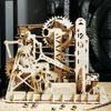 ROKR 3D Assembly Wooden Puzzle Brain Teaser Game Mechanical Gears Set Model Kit Marble Run Set Unique Craft Kits Christmas/Birthday/Valentine's Gift for Adults & Kids Age 14+(LG503-Lift Coaster) view 2