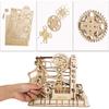 ROKR 3D Assembly Wooden Puzzle Brain Teaser Game Mechanical Gears Set Model Kit Marble Run Set Unique Craft Kits Christmas/Birthday/Valentine's Gift for Adults & Kids Age 14+(LG503-Lift Coaster) view 3