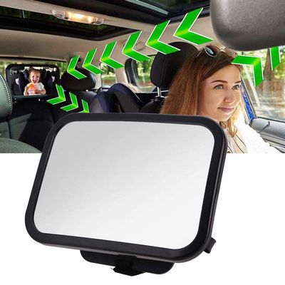 Baby Car Mirror, Safety Car Seat Mirror for Rear Facing Infant with Wide Crystal Clear View, for Newborns and Young Children, Crash Tested and Certified for Safety