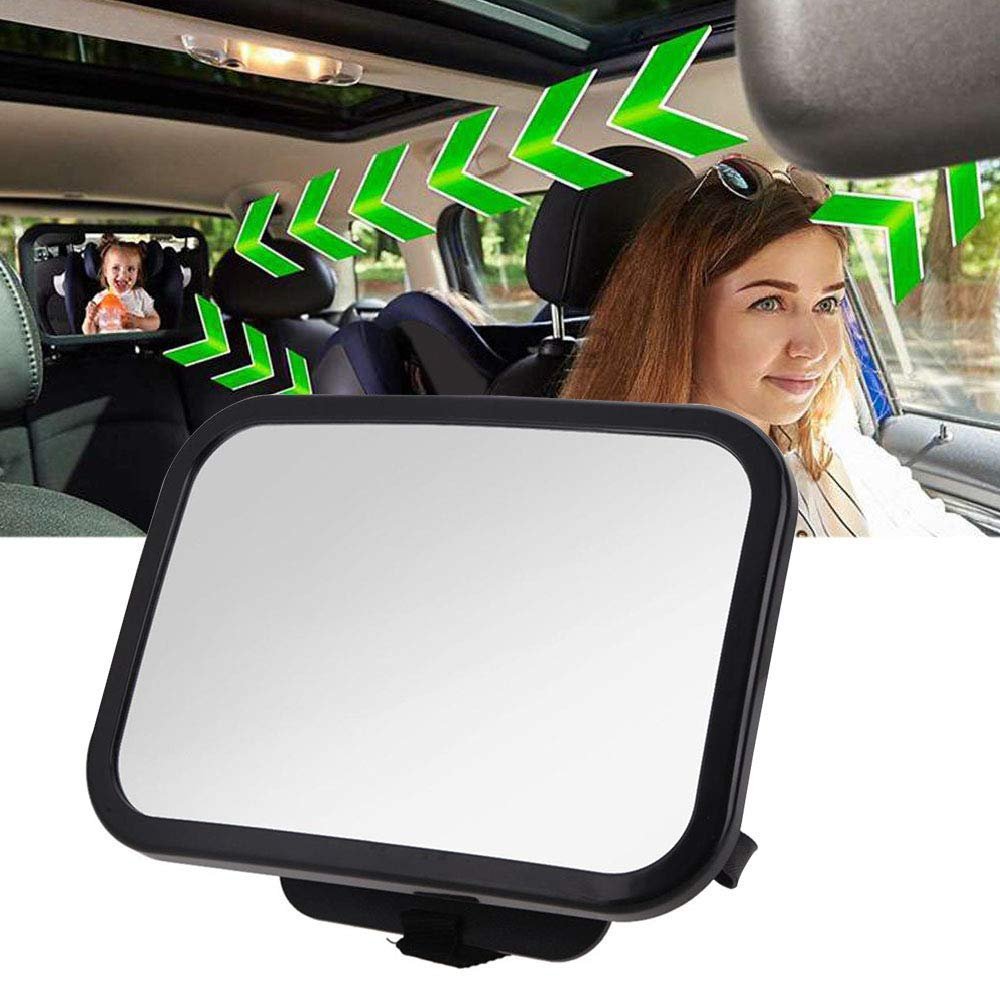 Baby Car Mirror, Safety Car Seat Mirror for Rear Facing Infant with Wide Crystal Clear View, for Newborns and Young Children, Crash Tested and Certified for Safety