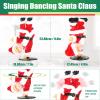 SdeNow Singing Dancing Inverted Rotating Santa Claus Christmas Animatronics Musical Breakdancing Santa Electric Animated Dancing Christmas Toy with Music for Kids and Holiday Party view 3