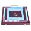 Erencook Miniature Chinese Mahjong Game Set with Foldable Table 144 Mini-Tiles, Case, and Accessories, Travel Set (Blue, 22MM) view 1
