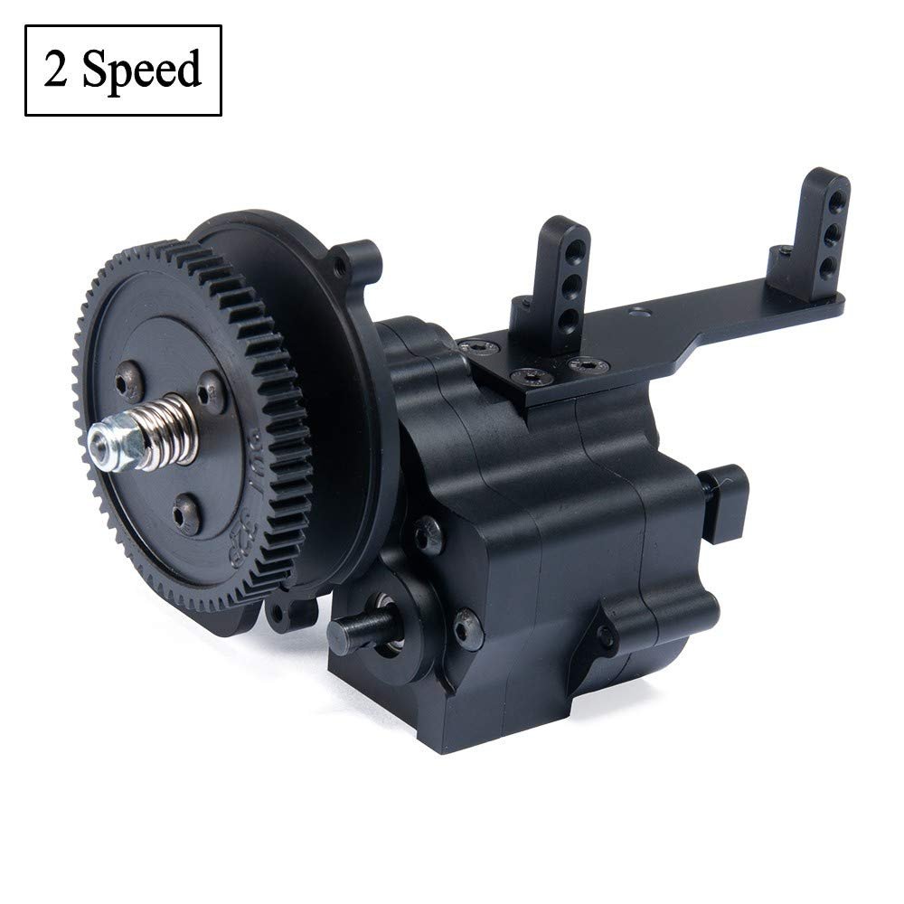 RCLions CNC Aluminum 2 Speed Transmission Gearbox for Axial Wraith 90048 90018 90053 1/10 RC Crawler Car