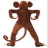 Fun Costumes Child Funky Monkey Outfit - Large - Brown view 2