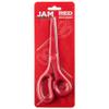 JAM PAPER Multi-Purpose Precision Scissors - 8 Inch - Red - Ergonomic Handle & Stainless Steel Blades - Sold Individually view 4