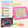 Marvin's Magic Glow Art Neon LED Drawing Board for Kids - Pink Doodle Board with Glow in the Dark Markers - Light Up Tracing Pad and Drawing Tablet - Mess Free Arts and Crafts Set Ages 5+ view 3