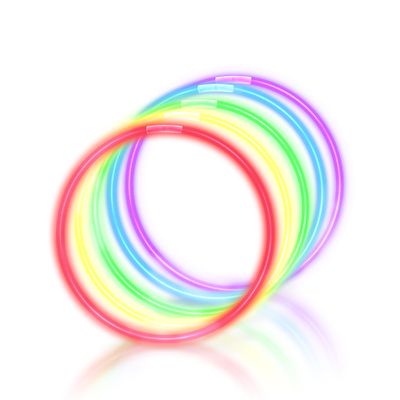 Windy City Novelties 22 Glow Stick Necklaces 50 Pack for Summer Parties, Camping & July 4th Celebrations (Assorted)