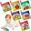 BabyBibi Cloth Books for Babies (Set of 6) - Premium Quality Soft Books for Babies. Touch and Feel Crinkle Paper. Cloth Books for Early Children's Development. view 1