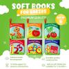 BabyBibi Cloth Books for Babies (Set of 6) - Premium Quality Soft Books for Babies. Touch and Feel Crinkle Paper. Cloth Books for Early Children's Development. view 2