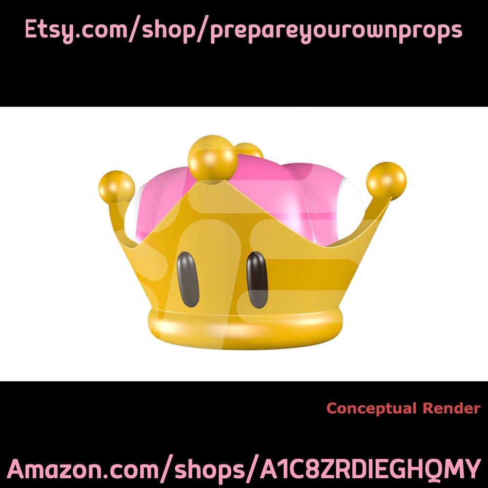 3D Printed Super Crown kit (Bowsette Peachette)