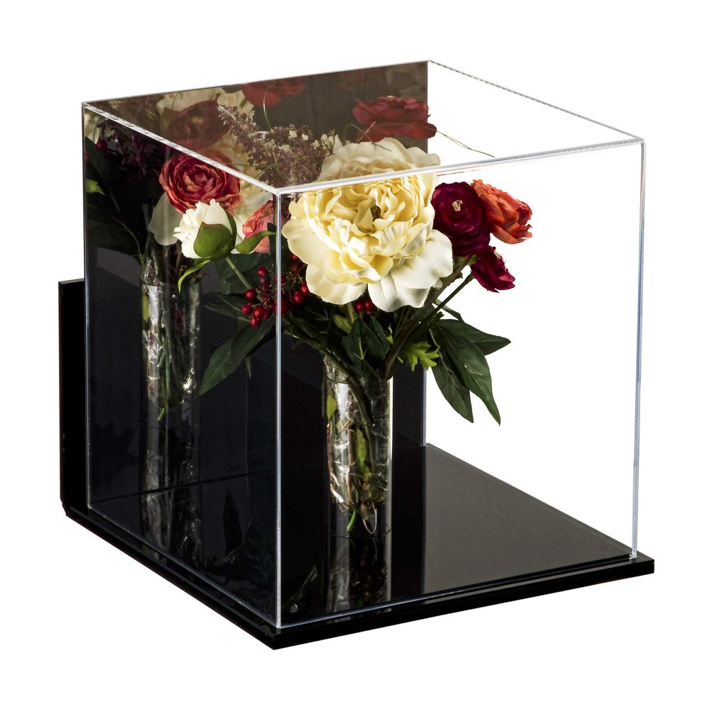 Better Display Cases Acrylic Collectible Wedding Flower Bouquet Display Case with Mirror and Wall Mount (A031)