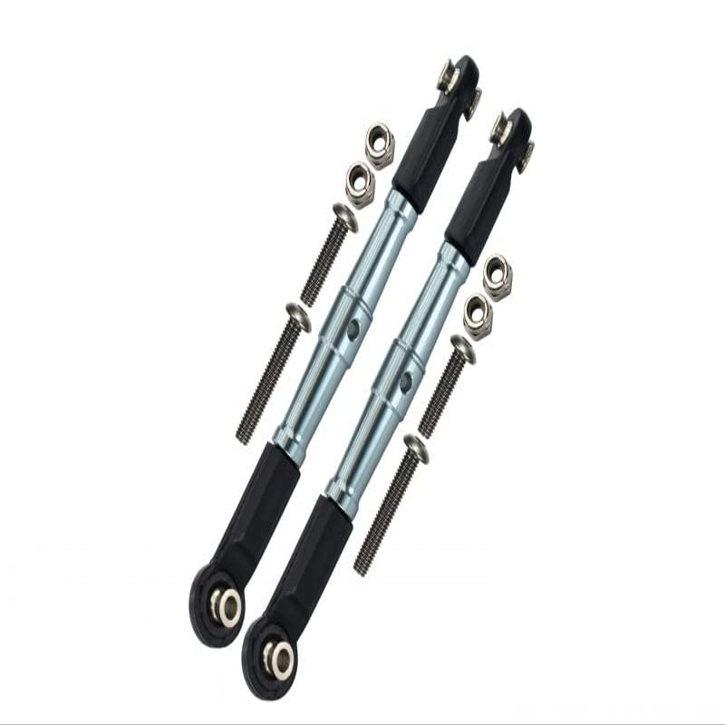 1/10 Baja Rey 4WD Desert Truck (LOS03008) Upgrade Parts Aluminum Front Turnbuckle for Steering - 1Pr Set Gray Silver