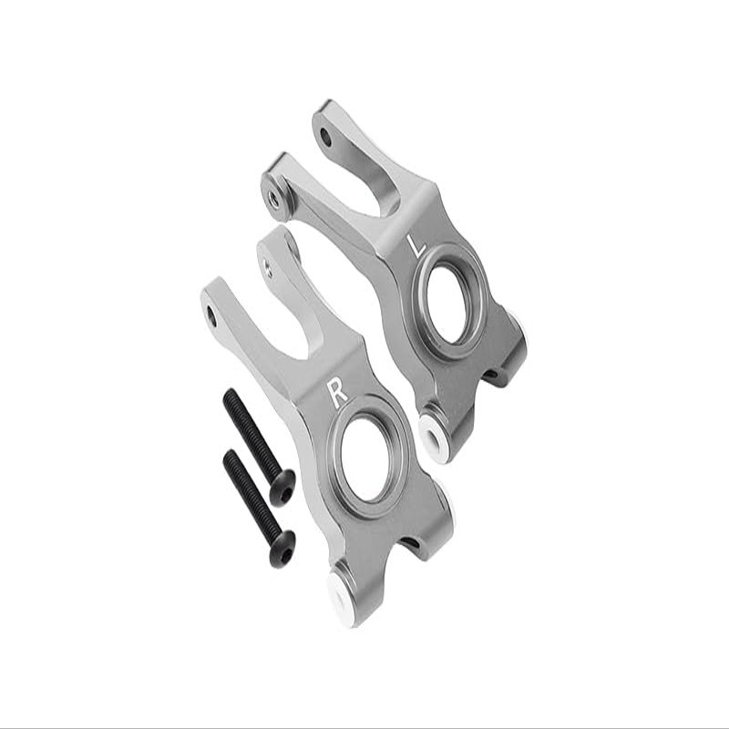Aluminum Rear Knuckle Arm For Arrma 1:10 GRANITE/BIG ROCK 3S / BIG ROCK V3 3S / VORTEKS 3S - 1Pr Set Gray Silver