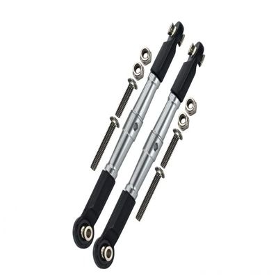 1/10 Baja Rey 4WD Desert Truck (LOS03008) Upgrade Parts Aluminum Front Turnbuckle For Steering - 1Pr Set Silver