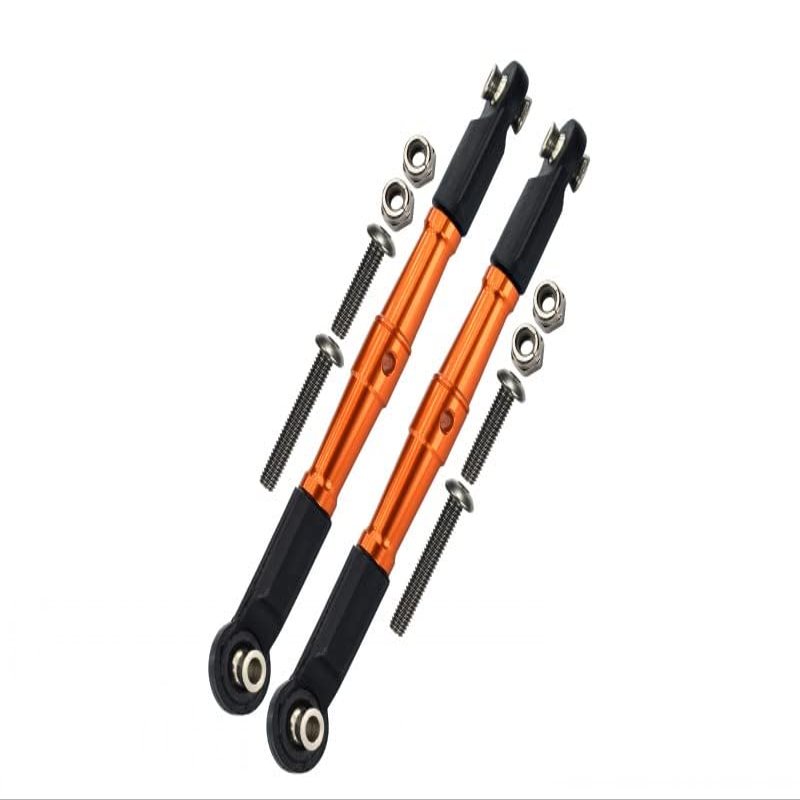 1/10 Baja Rey 4WD Desert Truck (LOS03008) Upgrade Parts Aluminum Front Turnbuckle For Steering - 1Pr Set Orange