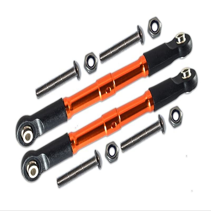 1:10 Rock Rey LOS03009 / Hammer Rey U4 LOS03030 Upgrade Parts Aluminum Front Turnbuckle For Steering - 1Pr Set Orange