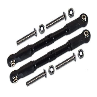 1:10 Rock Rey LOS03009 / Hammer Rey U4 LOS03030 Upgrade Parts Aluminum Front Turnbuckle For Steering - 1Pr Set Black
