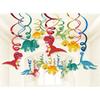 30 Ct Dinosaur Hanging Swirl Decorations - Dinosaur Themed Baby Birthday Party Supplies Ornaments for Baby Shower Boy's Birthday Decoration view 1