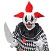 Horror Clown Full Head Mask W/hair view 2