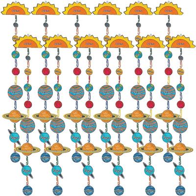 Fun Express Solar System Craft Kit - VBS Vacation Bible School Supplies/Decor- Educational and Learning Activities for Kids - 12 Pieces