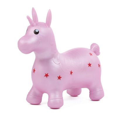 Redify My Jumping Unicorn Inflatable Ride On Toy - Indoor and Outdoor Play Hopper - Great Stability - Balance Training and Motor Development | from 10 Months Old