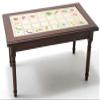 Classics by Handley Dollhouse Miniature Kitchen Table Walnut with Fruit Decal view 1