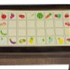 Classics by Handley Dollhouse Miniature Kitchen Table Walnut with Fruit Decal view 2