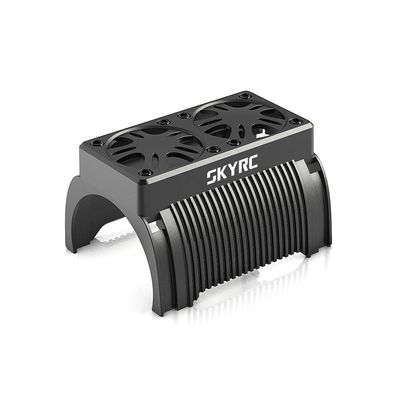 SKYRC SK-400008-15 Twin Motor 5 to 7.4 Volt Cooling Fan with Housing, Power Cable, and Fasteners for 1/5 Scale Hobby Remote Control Car
