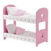 Emily Rose 14 Inch Doll Bunk Bed Set - Pink/White Wooden Furniture with 2 Complete Bedding Sets - Fits Wellie Wishers, Glitter Girls & 14 Dolls view 1
