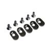 Losi Engine Mount Insert and Screws 20T, Black (5): 5ive-T 2.0 (fits 62T spur), LOS252103 view 1