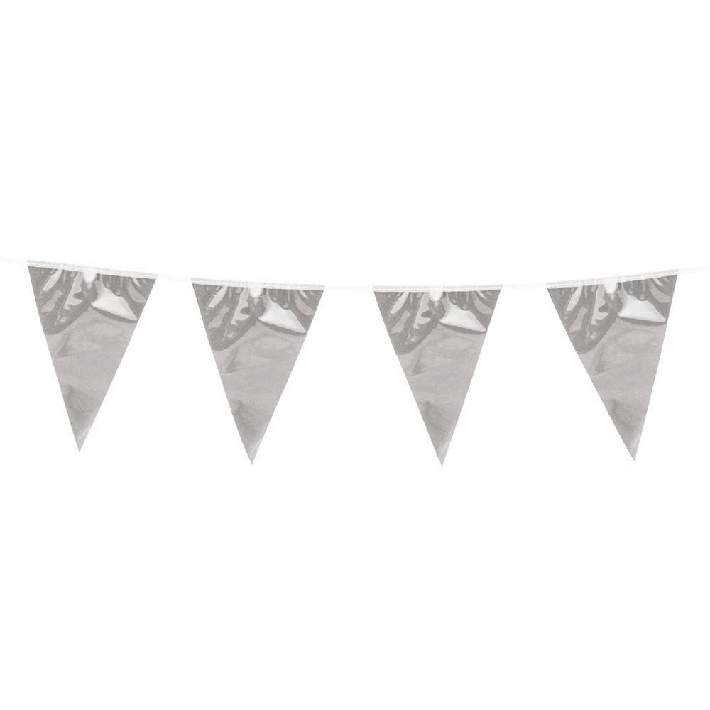 Boland 10201812 Bol74701 Garland with Silver Mini Festoons, Adult, Metallic, Multi-Coloured, Length 300 cm